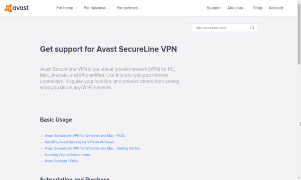 Avast-SecureLineVPN-网站-支持区域