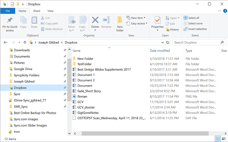 Dropbox Sync Folder Slider