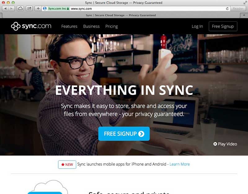 Sync.com Dropbox- ի այլընտրանք