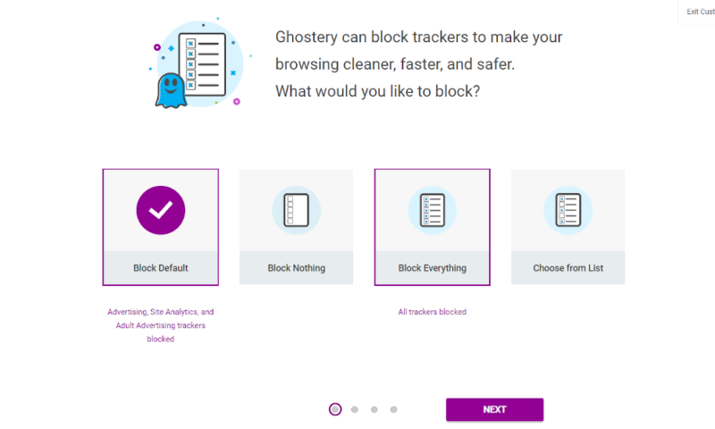 Ghostery-Block-muligheder
