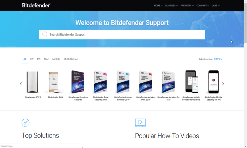 Bitdefender-Site-Support