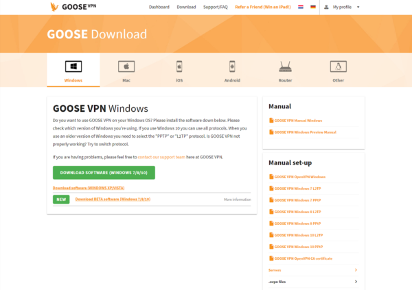 goose-vpn-review-downloads页面