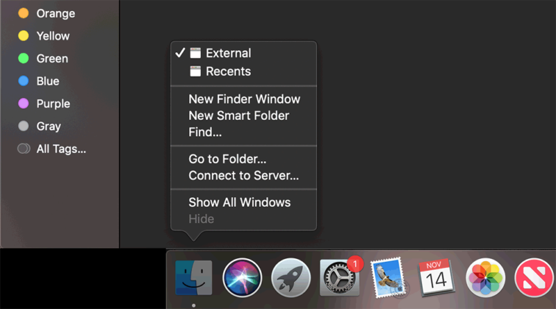 macOS-Finder-Zweites Fenster