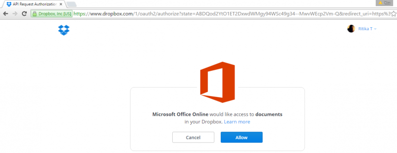 Otevřete soubory Dropbox ve webové aplikaci Office