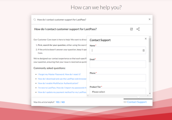 lastpass-review-contact-support