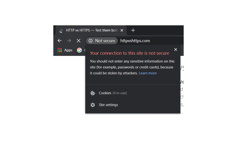 Chrome-HTTPS-Warnung