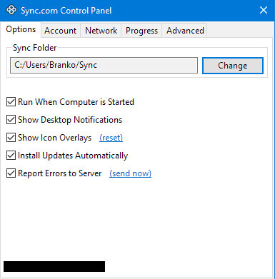 sync.com-desktop-settings